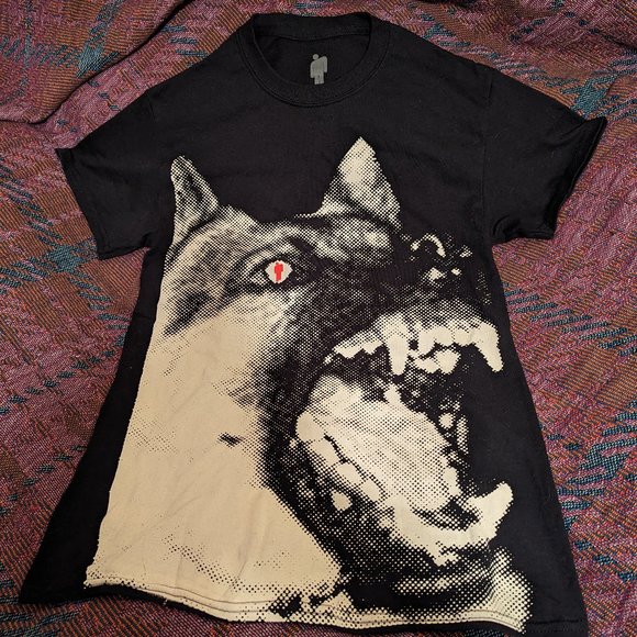 Billie Eilish Blohsh Mad Dog Wolf Shirt *RARE* - Picture 1 of 4